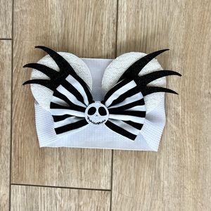 Toddler/Baby Jack Skellington Earband Mickey Ears